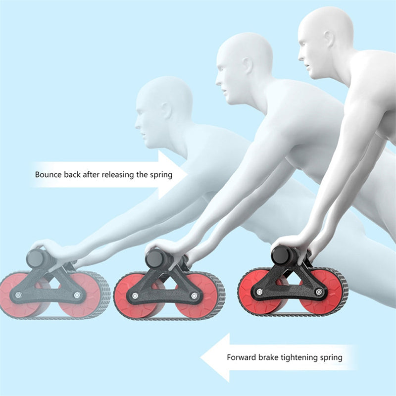 Double Wheel Abdominal Exerciser Women Men Automatic Rebound Ab Wheel Roller Waist Trainer Gym Sports HomeGym Sports Home