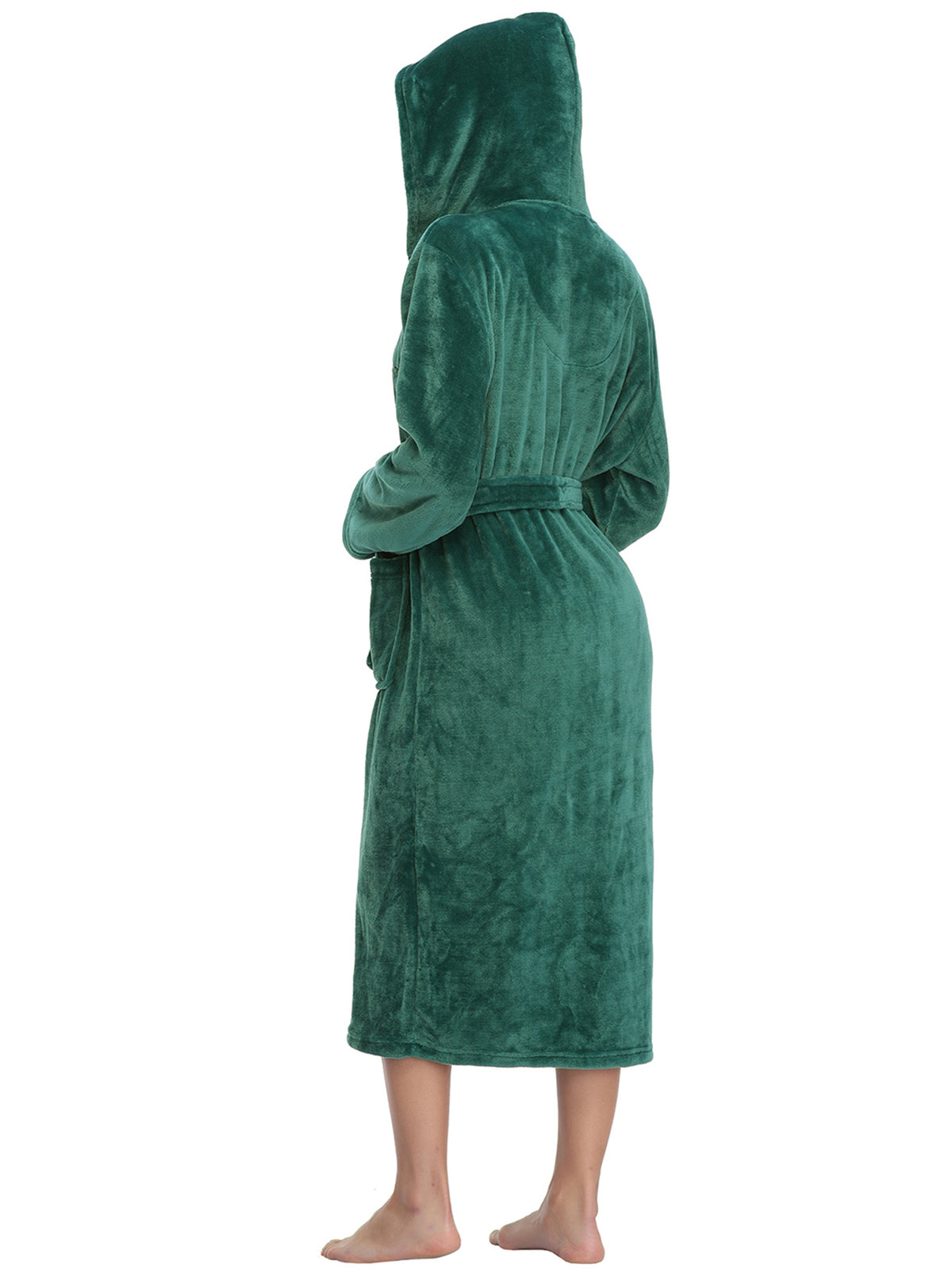 RONGTAI Ladies Long Fleece Bathrobe