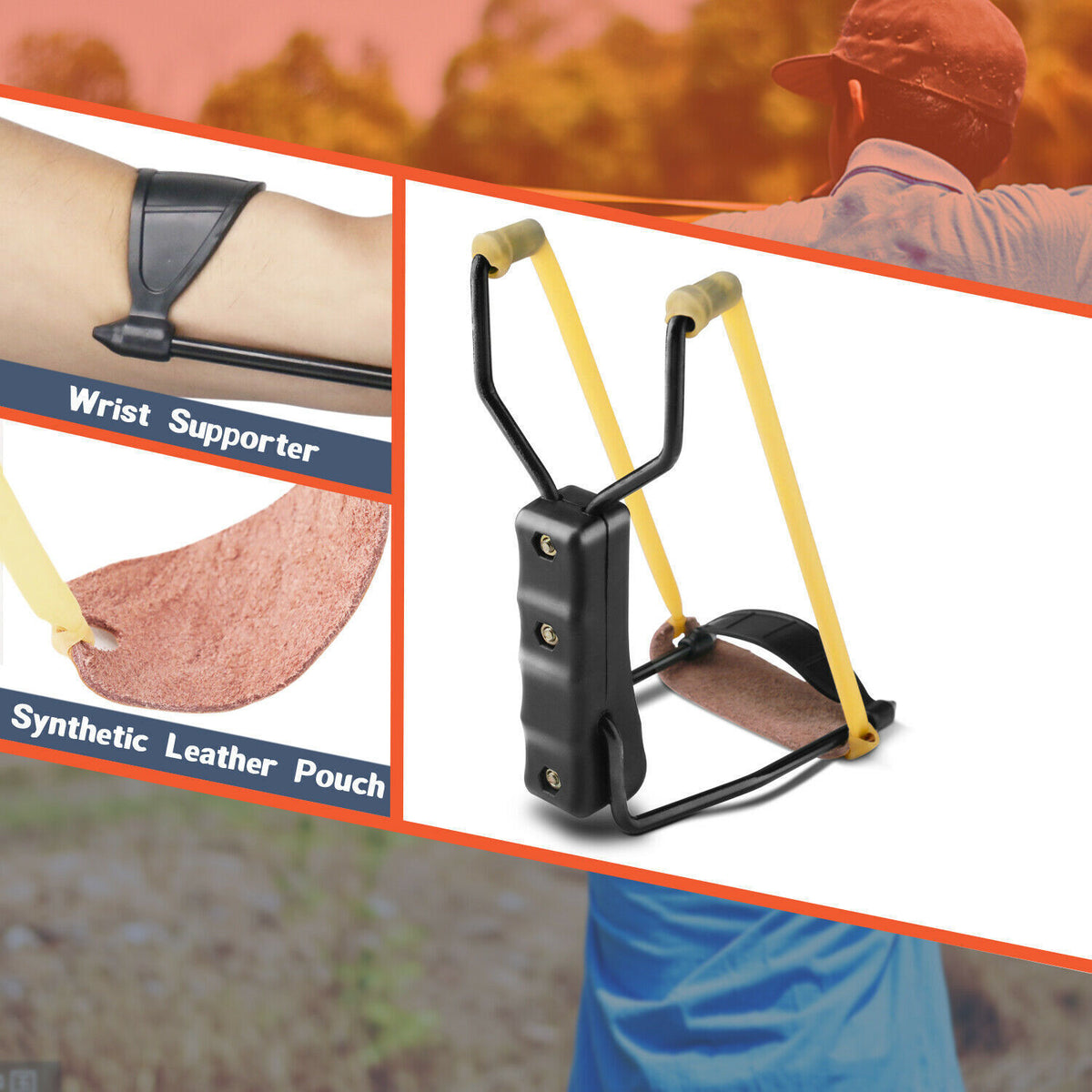Compact Folding Slingshot Catapult For Hunting Outdoor Sport Games