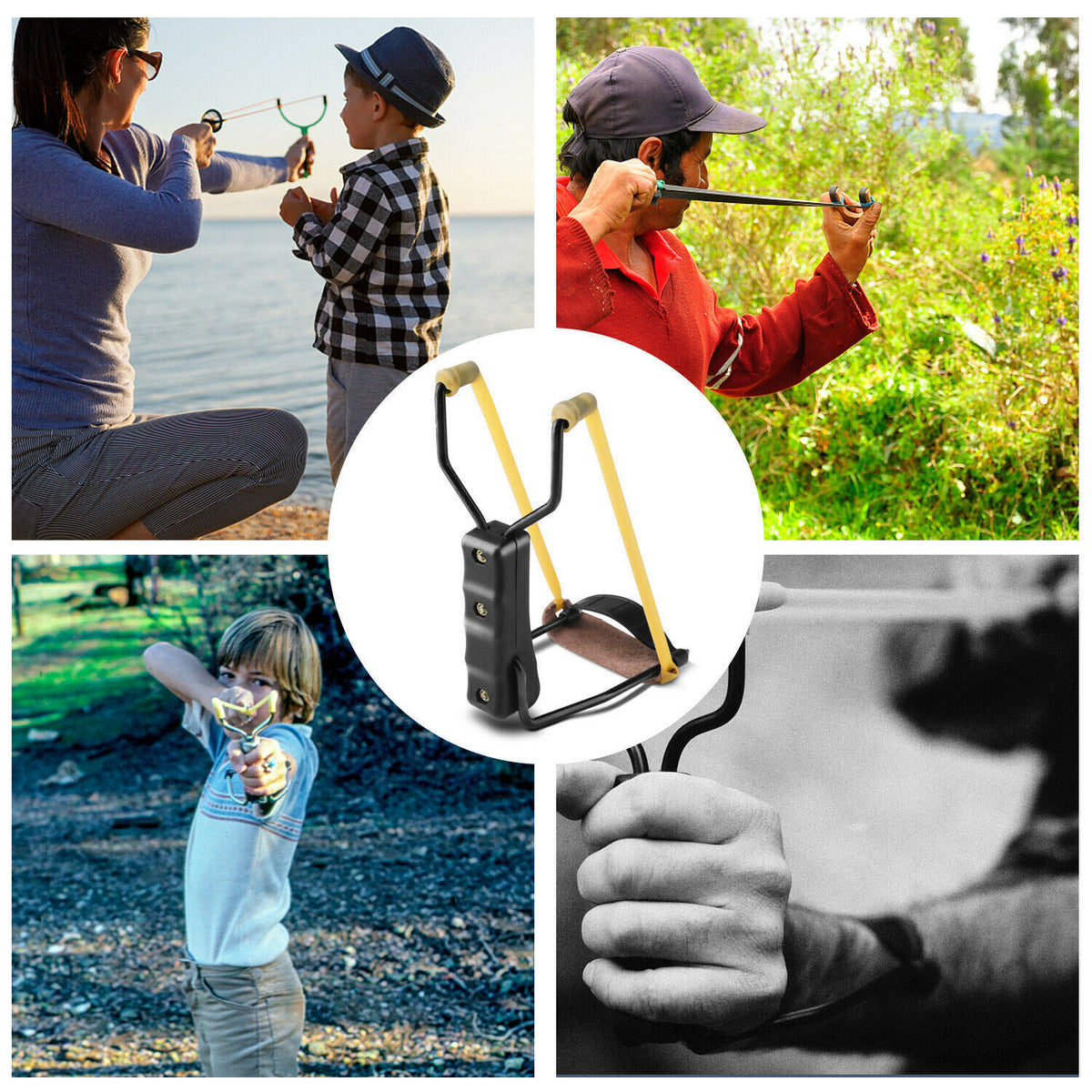 Compact Folding Slingshot Catapult For Hunting Outdoor Sport Games