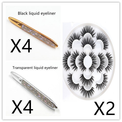 False Eyelashes Self-adhesiveEyeliner Multicolo r