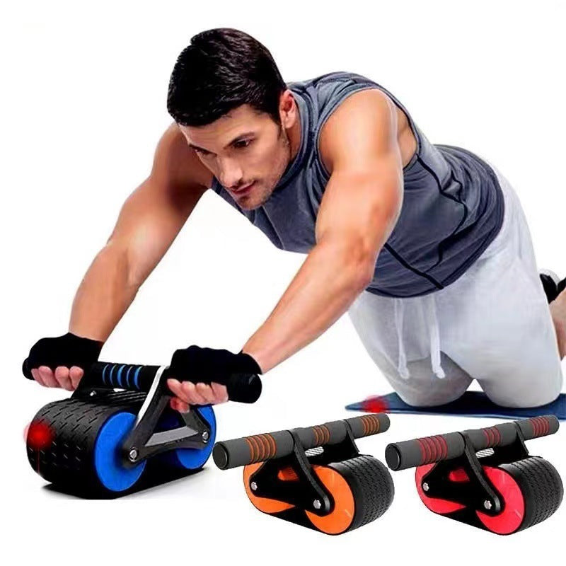 Double Wheel Abdominal Exerciser Women Men Automatic Rebound Ab Wheel Roller Waist Trainer Gym Sports HomeGym Sports Home