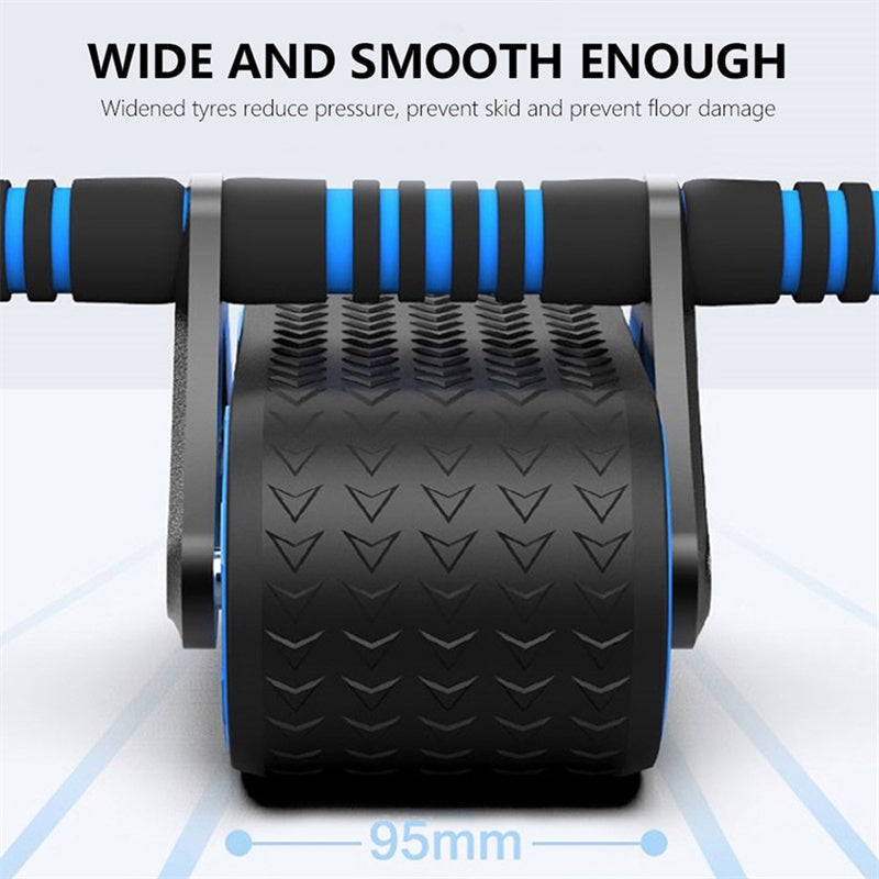 Double Wheel Abdominal Exerciser Women Men Automatic Rebound Ab Wheel Roller Waist Trainer Gym Sports HomeGym Sports Home