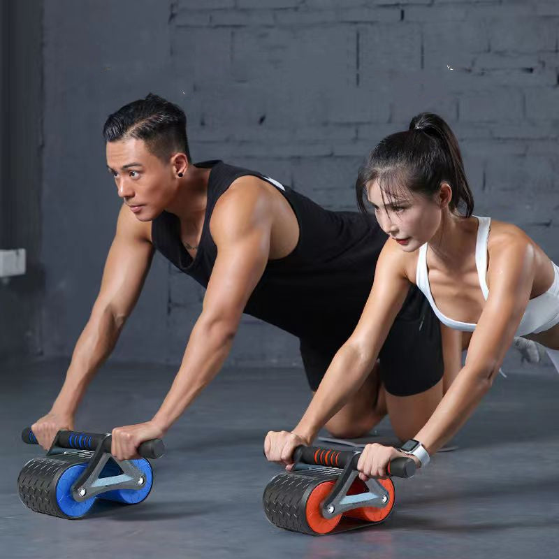 Double Wheel Abdominal Exerciser Women Men Automatic Rebound Ab Wheel Roller Waist Trainer Gym Sports HomeGym Sports Home