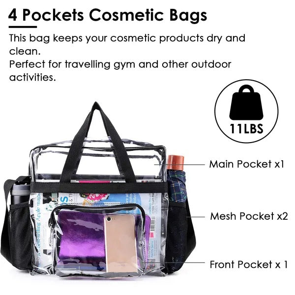 Clear Crossbody Bag Stadium Approved Clear Transparent Shoulder Transparent