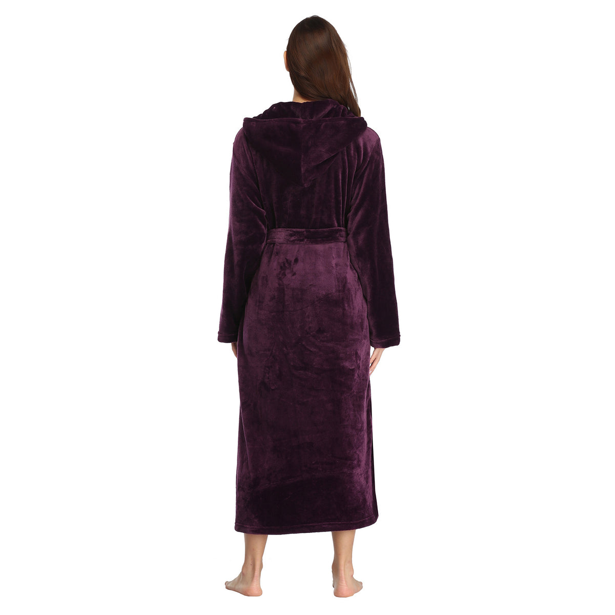RONGTAI Ladies Long Fleece Bathrobe