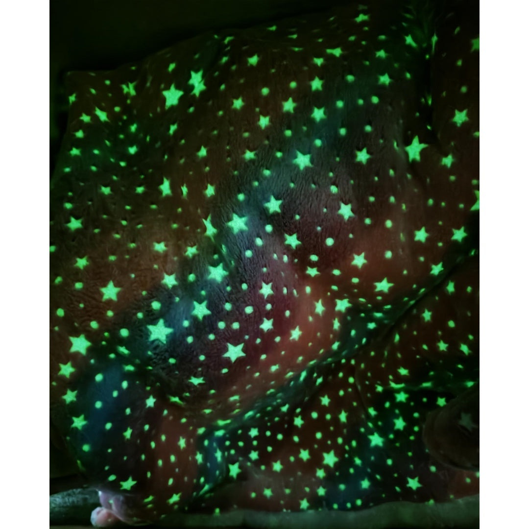 Oversized Wearable Hooded Blanket With Print Glow In The Dark Long Size-59in Sherpa Warm Sweatshirt For Women