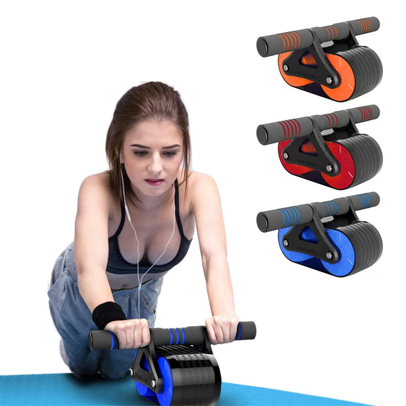 Double Wheel Abdominal Exerciser Women Men Automatic Rebound Ab Wheel Roller Waist Trainer Gym Sports HomeGym Sports Home