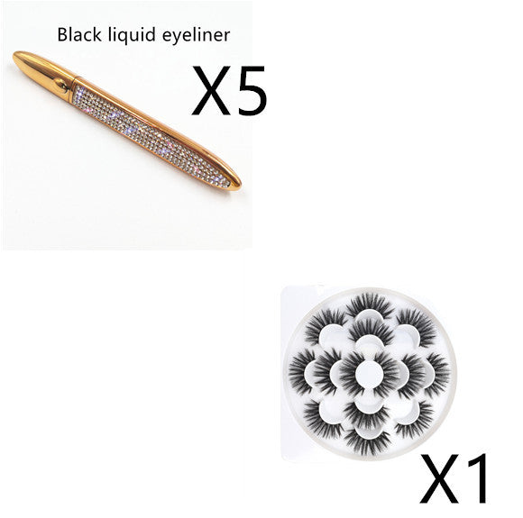 False Eyelashes Self-adhesiveEyeliner Multicolo r