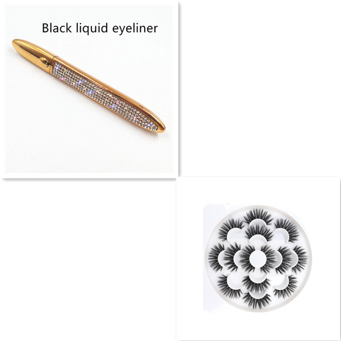 False Eyelashes Self-adhesiveEyeliner Multicolo r