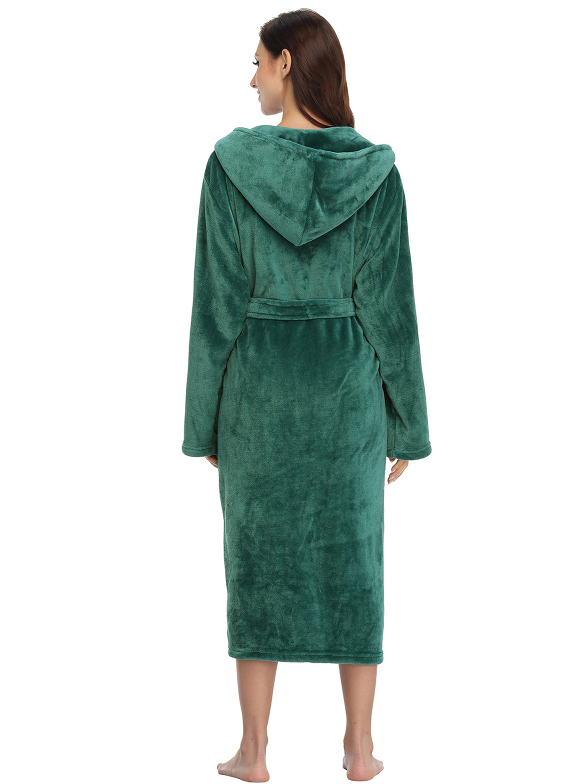 RONGTAI Ladies Long Fleece Bathrobe