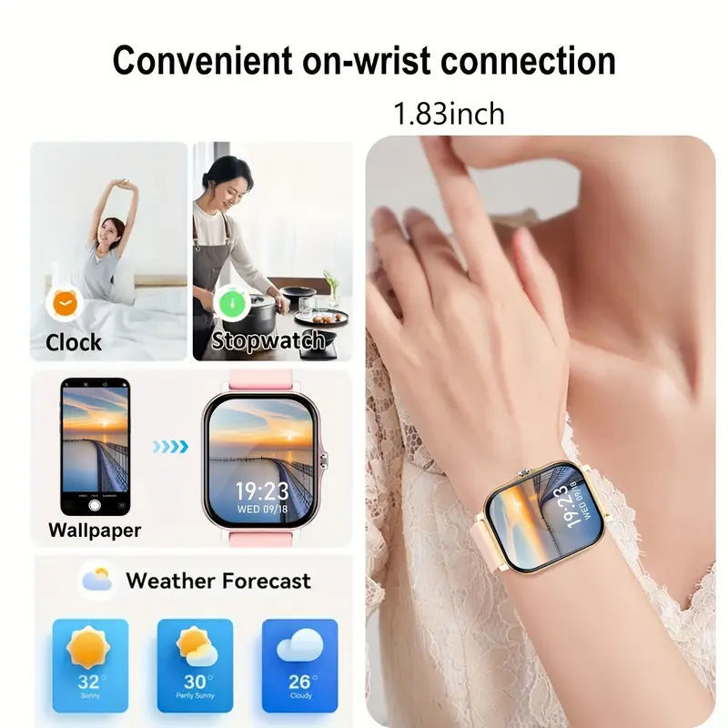 New Smartwatches Now On Sale, Featuring Message Alerts, Call Answering, Health Monitoring, Activity Tracking, Notification Reminders, And Fitness Functions.