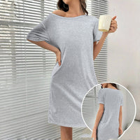Spring And Summer Home Wear Comfort And Casual Loose Women's Nightdress Short Sleeve Pajamas