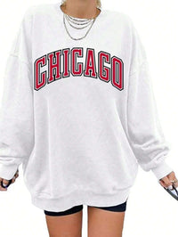 Los Angeles Oversized Sweatshirt – Casual Crewneck Long Sleeve Pullover