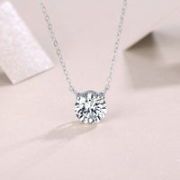 Love Of Time - A Fashionable And Luxurious Diamond Jewelry Piece Set With 2-carat Moissan Diamond S925 Sterling Silver And Platinum-plated Pendant