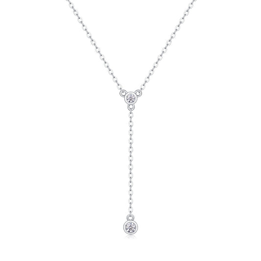 Tassel - A Fashionable And Luxurious Diamond Jewelry Pendant Set With Moissanite S925 Sterling Silver And Platinum Plating