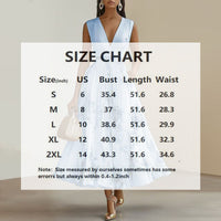 Women's Deep V-Neck Floral Print Sleeveless Maxi Dress With Pockets - Flowy Ruffle Hem Summer Beach Dress