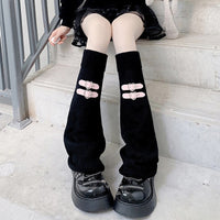 Ballet Style Mary Jane White Lace Bow Calf Socks