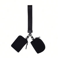 KeyChain Wallet Wristlet Wallets For Women Mini Zip Dual Pouch Wristlet