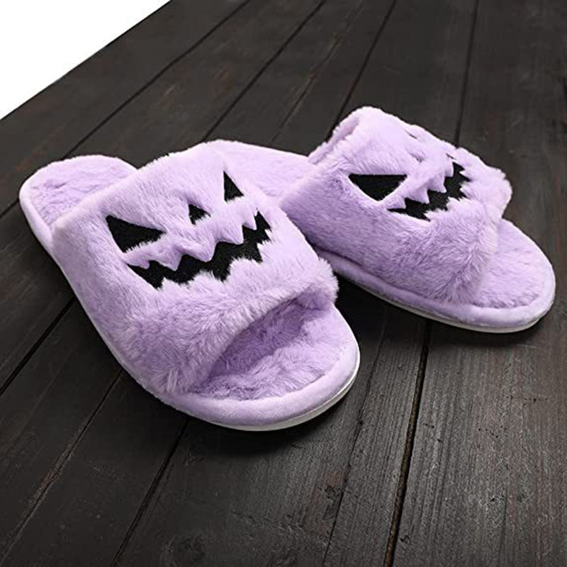 Halloween Cute Warm Furry Slipper for Winter, Home Slippers