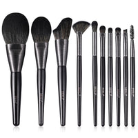 High-quality Makeup Brushes With Wooden Handles, Premium Natural 10pcs Makeup Brushes.