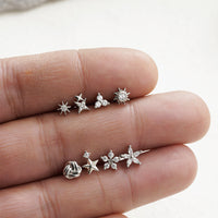 Stainless Steel 18K Gold Zircon Ear Bone Stud Titanium Steel Mini Ear Studs