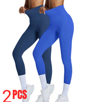 2-Pack Seamless High-Waisted Leggings – Butt Lifting & Tummy Control Yoga Pants