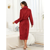 Women’s Fleece Bathrobe – Plush Long Warm Sleepwear Robe