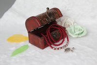 Red Agate Beaded Good Lock Bracelet