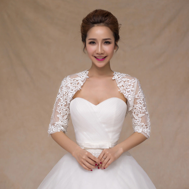 Lace Vest Long Sleeve Wedding Dress Vest Wedding Small Coat
