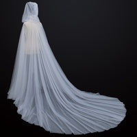 Bride wedding dress hooded shawl