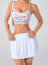 Women's Summer New Cross Thin-Strap Floral Print Daily Sports Bra