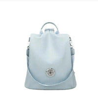 The New Seasonal Series Of Shoulder Bags Haze Blue New Fashion Ladies Backpack 
 Leisure Ladies Backpack Large Capacity