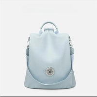 The New Seasonal Series Of Shoulder Bags Haze Blue New Fashion Ladies Backpack 
 Leisure Ladies Backpack Large Capacity