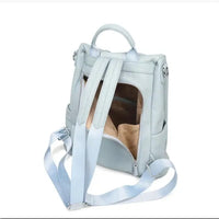 The New Seasonal Series Of Shoulder Bags Haze Blue New Fashion Ladies Backpack 
 Leisure Ladies Backpack Large Capacity