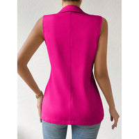 Women's Sleeveless Vest Blazer Casual Open Front Work Office Tops Jacket