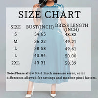 Women's Elegant Short Sleeve Maxi Dresses Casual Empire Waist Long Dress