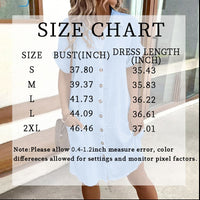 Women's Dress Summer Casual Collar Button Down Short Sleeve Tunic Shirt Dress With Pockets