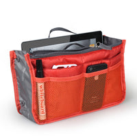 Women Lady Travel Insert Handbag Organizer Makeup Bags Toiletry Purse Liner With Hand Strap