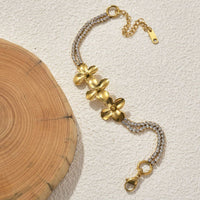 Stainless Steel Conch & Starfish Shell Bracelet for Women