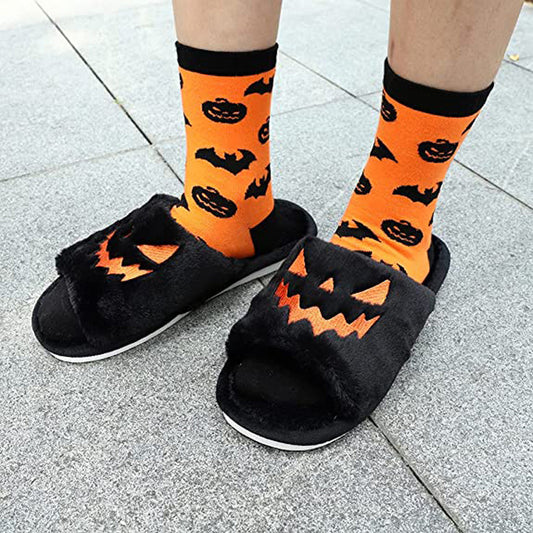 Halloween Cute Warm Furry Slipper for Winter, Home Slippers