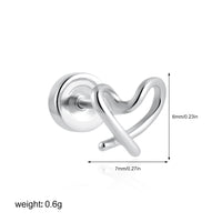 Stainless Steel 18K Gold Zircon Ear Bone Stud Titanium Steel Mini Ear Studs