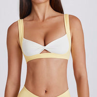 Sexy Removable Bra Running Yoga Seamless Contrast Color