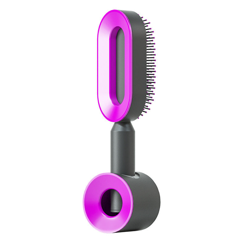 Self-cleaning Hair Brush For Women One-key Cleaning Hair Loss Airbag Massage Scalp Comb Anti-Static Hairbrush