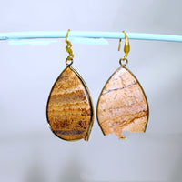 Fashion Bohemian Women's Earrings Natural Stone Amethyst Lapis Lazuli