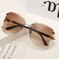 Pink Foxes Rhinestone Oversized Sunglasses