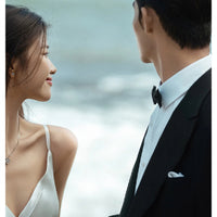 Women's Suspender Satin Light Wedding Dress