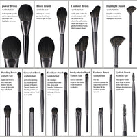 High-quality Makeup Brushes With Wooden Handles, Premium Natural 10pcs Makeup Brushes.