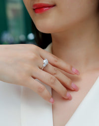 Three Lives And Three Worlds - A Fashionable And Luxurious Jewelry Piece Set With 2-carat Moissan Diamond S925 Sterling Silver And Platinum-plated Diamond