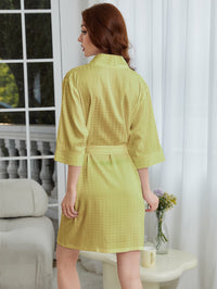 Lightweight Herringbone Knit Bathrobe, Spa And Bridesmaid Dress-style Nightgown Sets, Suitable For Women - Dries Quickly And Is Soft And Comfortable